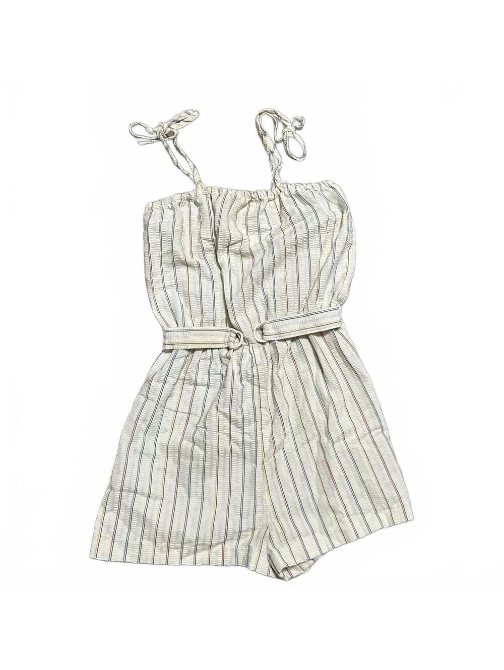 Vintage 70s Sears Women's Stripped Romper Size S